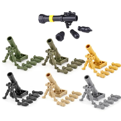 WW2 Military Building Blocks Solider Figures Gifts Weapons Machine Guns Equipments Accessories RPG MK19 Gatling NSV Mortar MOC