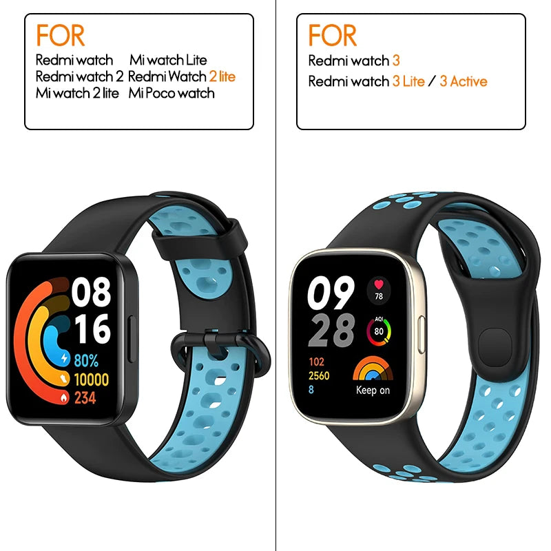 Silicone Strap For Xiaomi Mi Watch 2 3 Lite Mi poco Watch band For Redmi watch 2 Lite 3 Active Wrist Redmi watch 3 lite Bracelet