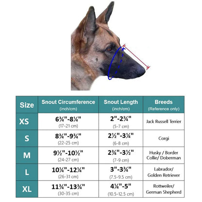 Pet Dog Muzzles Adjustable Breathable Dog Mouth Cover Anti Bark Bite Mesh Dogs Mouth Muzzle Mask For Dogs Long Mouth Doggy Use