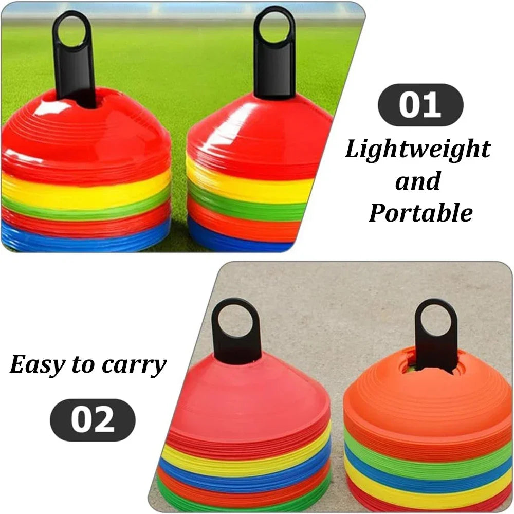 Soccer Training Cones Holders Easy to Carry Soccer Cones Stand Iron Plastic Sturdy Agility  Sports Marker Carriers Storage Racks