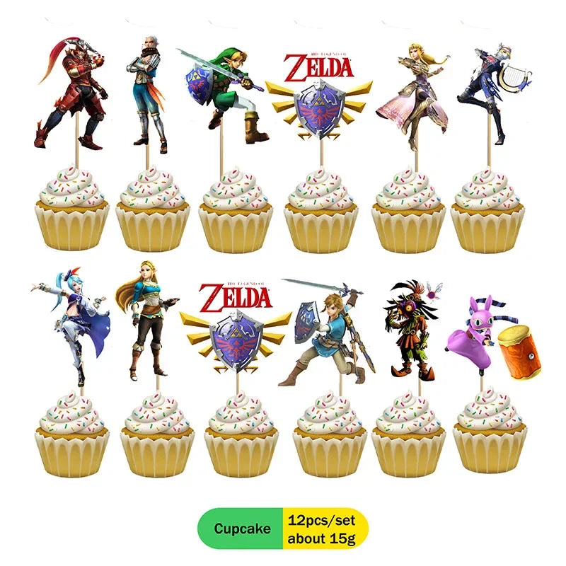 Game ZELDA Party Decoration Disposable Tableware Birthday Party Decorations Kids Boy Theme Supplies for Baby Shower Gift Toys