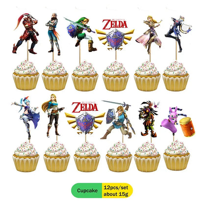 Game ZELDA Party Decoration Disposable Tableware Birthday Party Decorations Kids Boy Theme Supplies for Baby Shower Gift Toys