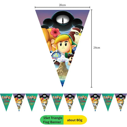 Game ZELDA Party Decoration Disposable Tableware Birthday Party Decorations Kids Boy Theme Supplies for Baby Shower Gift Toys