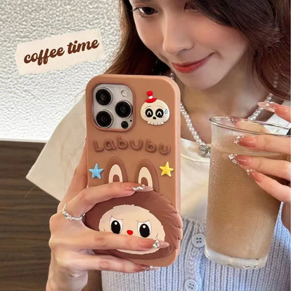 New Miniso LABUBU Cell Phone Cases Kawaii Cartoon Sanrio for iPhone16promax for iPhone13pro case Anti-slip Christmas Day Gift