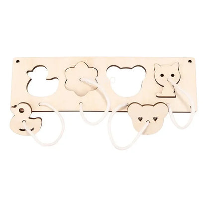 DIY Montessori Activity Busy Board Unlock Door Latch Toys Wooden Puzzle Accessories Material Early Education Skill Learning Toys