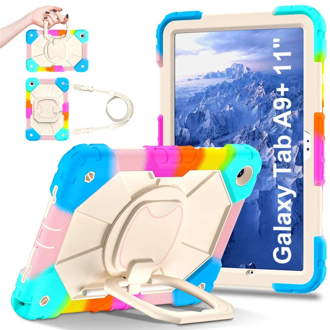 Kids Case For Samsung Galaxy Tab A9 Plus 11 inch 2023 SM-X210/X215/X216 Tab A8 10.5 Tablet Kickstand Shockproof Rugged Cover