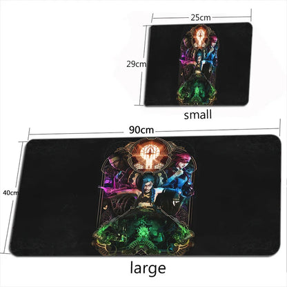 Arcane Jinx Anime Mouse Pad Large Computer Office Game Table Mats XXL Rubber Anti-slip Gaming Keyboard Mousepads Long Desk Pads