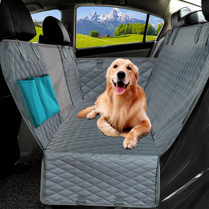 133×140CM Double Zipper Car Pet Seat Pad Waterproof Dirt Resistant Suitable Multiple Models Solid Color Cars Rear Seats Cushion