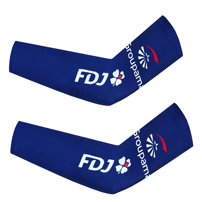 2025  FDJ TEAM ITALIA Cycling Arm Warmers Quick Dry Ciclismo Arm Protection Anti Slip Bike Accessorries Sport Sleeves