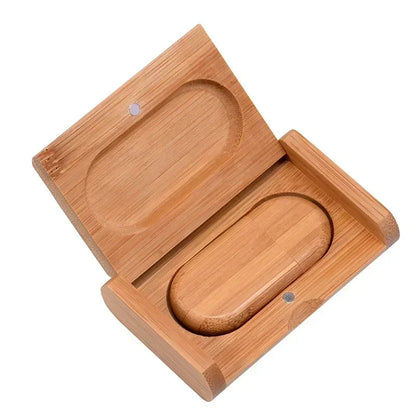 JASTER USB Flash Drive 1PCS Free Custom Logo Wooden+Box Pendrive 4GB 8GB 16GB 32GB 64GB U Disk Memory Stick Wedding Gift