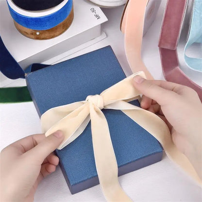 New Colour Single Face Line Velvet Ribbon For Bowknot Christmas Ribbon Party Decorations