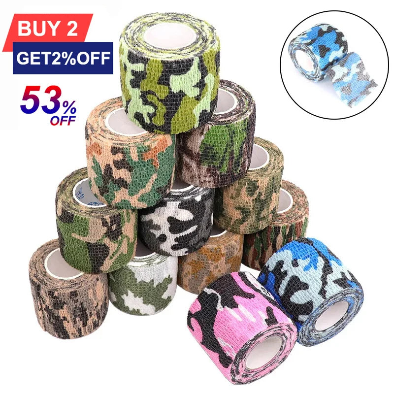 Elastic Bandage Camouflage Elastoplast Disguise Bicycle Self Adhesive Wrap Hunting Bick 4.8m Sports Protector Support