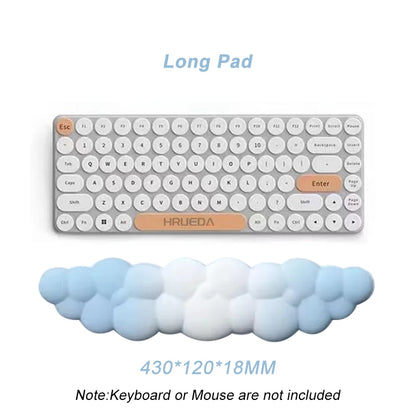 Keyboard Cloud Wrist Rest Pad,Cloud Mouse Arm Wrist Rest Cute Memory Foam Palm Rest with Non-Slip Suitable for Office Home