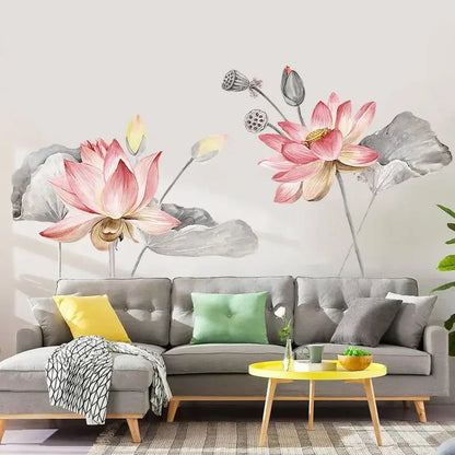 Flower Stickers Living Room Wall Background Wall Stickers Bedroom Room Wall Decoration Stickers Wallpaper Self-adhesive Stickers