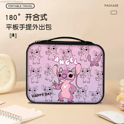 Disney Stitch Tablet Storage Bag For 9 10 11 12 Inch For IPad Air 4 5 Pro 11 Mini Case For Samsung Lenovo Shockproof Pouch Bags