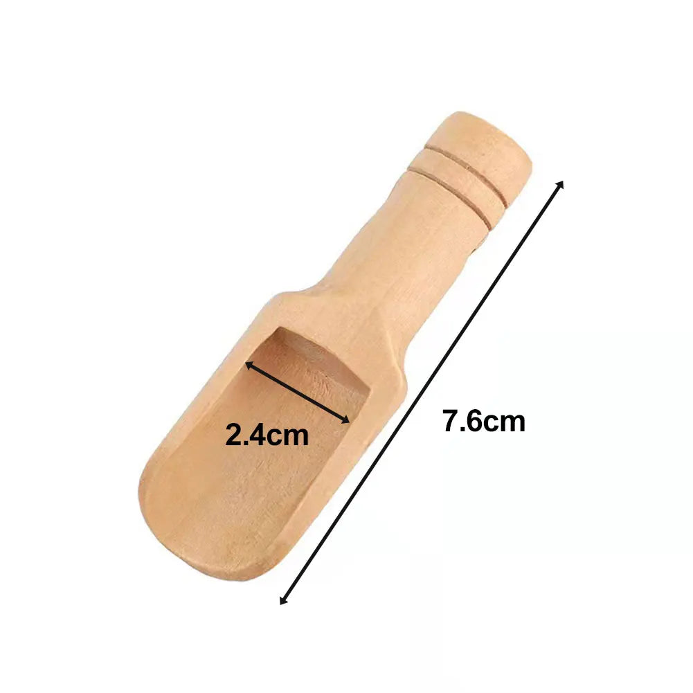 10Pcs Wooden Mini Scoop Salt Sugar Coffee Spoon Milk Powder Tea Wooden Spoon Condiment Spoons Kitchen Tool Cooking