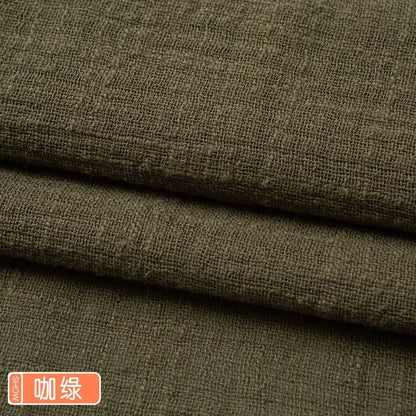 Solid Color Soft Thin Linen Cotton Fabric Organic Material Pure Natural Flax For Sewing DIY Handmade Clothes Patchwork Fabric