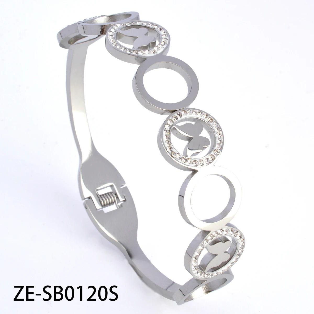 Stainless Steel Hand Bracelet for Women Zircon Lock Nail Bangle Luxury Jewelry Gifts Classics Wholesale Valentines Day Gift