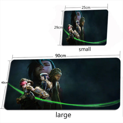 Arcane Jinx Anime Mouse Pad Large Computer Office Game Table Mats XXL Rubber Anti-slip Gaming Keyboard Mousepads Long Desk Pads