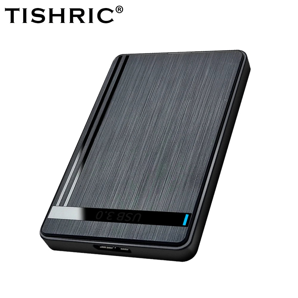 TISHRIC External HDD Case Hard Drive Box USB 3.0 2.5 Inch SATA 3.0  Mobile HDD Enclosure Support UASP for PC Laptop