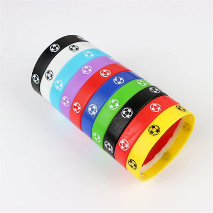 10Pcs/Lot Multicolor Luminous Heart Silicone Bracelets For Men Women Flower Sport Mix Style Rubber Wristband Bangle Jewelry Gift