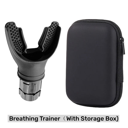 With Box Sport Breathing Trainer Exercise Lung Face Mouthpiece Respirator Fitness Equipment for Outdoor Expiratory Exercise Tool