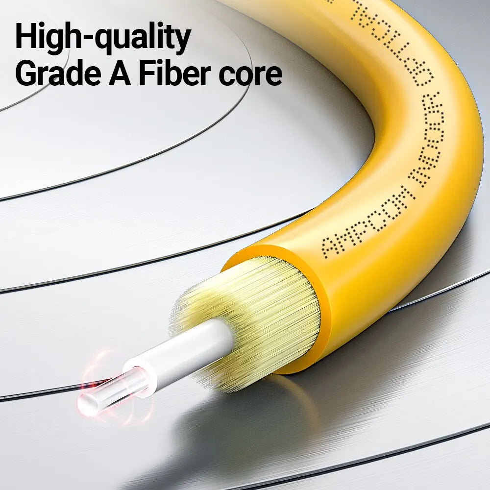 AMPCOM Fiber Optic Patch Cable, SC to SC UPC Singlemode Simplex SMF 9/125μm Bend Insensitive LSZH Jacket Fiber Optic Cord