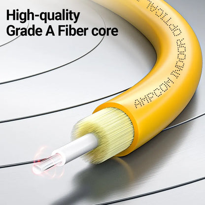 AMPCOM Fiber Optic Patch Cable, SC to SC UPC Singlemode Simplex SMF 9/125μm Bend Insensitive LSZH Jacket Fiber Optic Cord