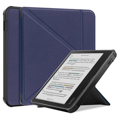 For Kobo Libra Colour Case 2024 7 Inch Multi-folding Stand Soft TPU Back Smart Shell for Kobo Libra Colour Cover Auto Sleep/Wake