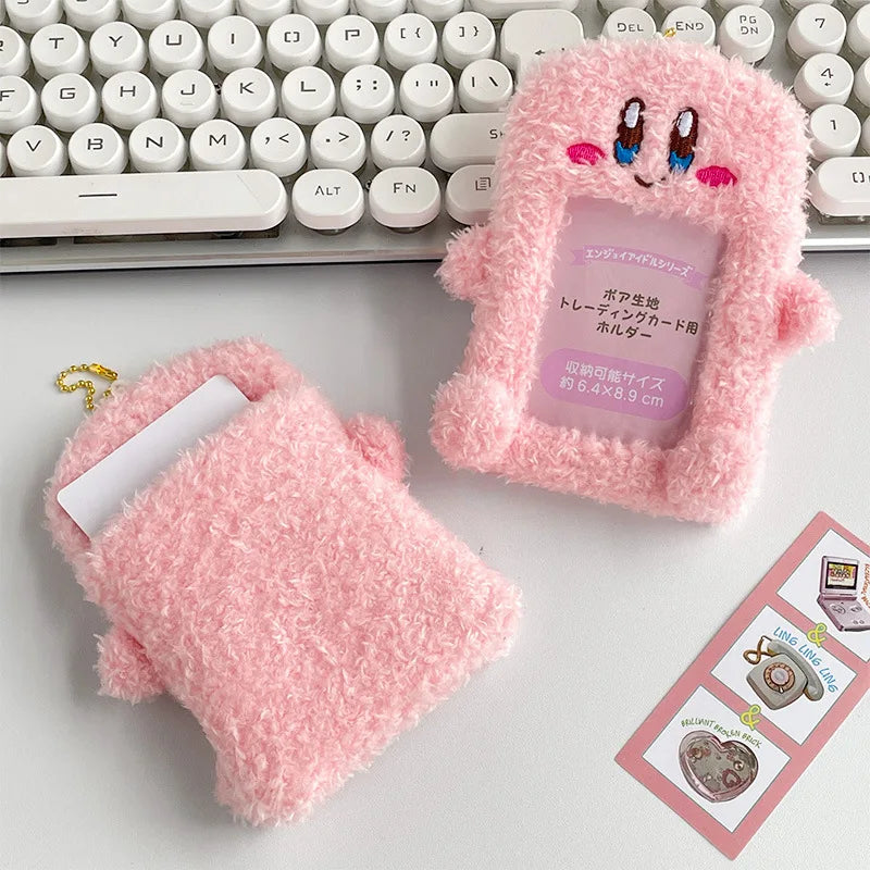 Kirby Photo Card Holder Bus Card Cover Case Card Holder Bags Business Keychain Keyring Bank ID Holders Cards Sleeves Supplies