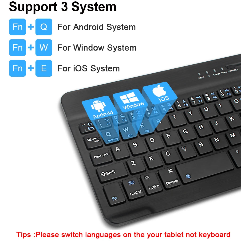 Wireless Keyboard Spanish French Azerty Russian With N And Mouse Mini Bluetooth Gamer For iPad Mac Tablet PC Phone Cell Laptop