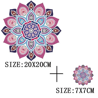 Beautiful Flower Iron On Transfer For Clothing DIY Fashion Heat Sticker On T-shirt Bag Retro Style Patches On Clothes Appliqued