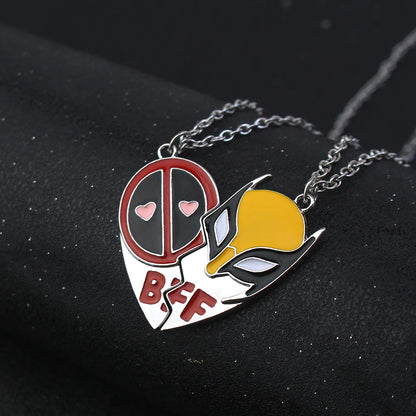 Movie Deadpool and Wolverine Accessories Best Friends Necklace Earring Keychain Bracelet Women Men Cosplay Jewelry Gifts