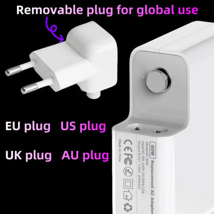 85W Magsafe 1 L Magnetic Charging Power Adapter for MacBook Air/Pro Series：A1286，A1297，A1343，A1175，A1222，A1290，A1260，A1229 etc.