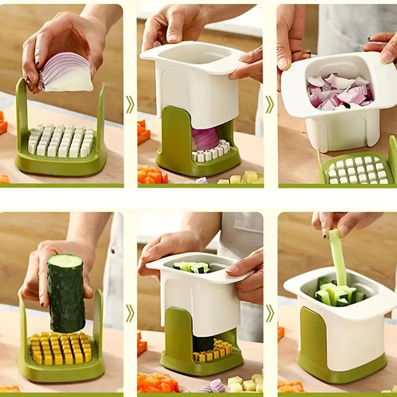 Multifunctional Vegetable Chopper Onion Dicing Artifact French Fries Slicer Kitchen Gadget Cucumber Potato Slicer Kitchen Tools