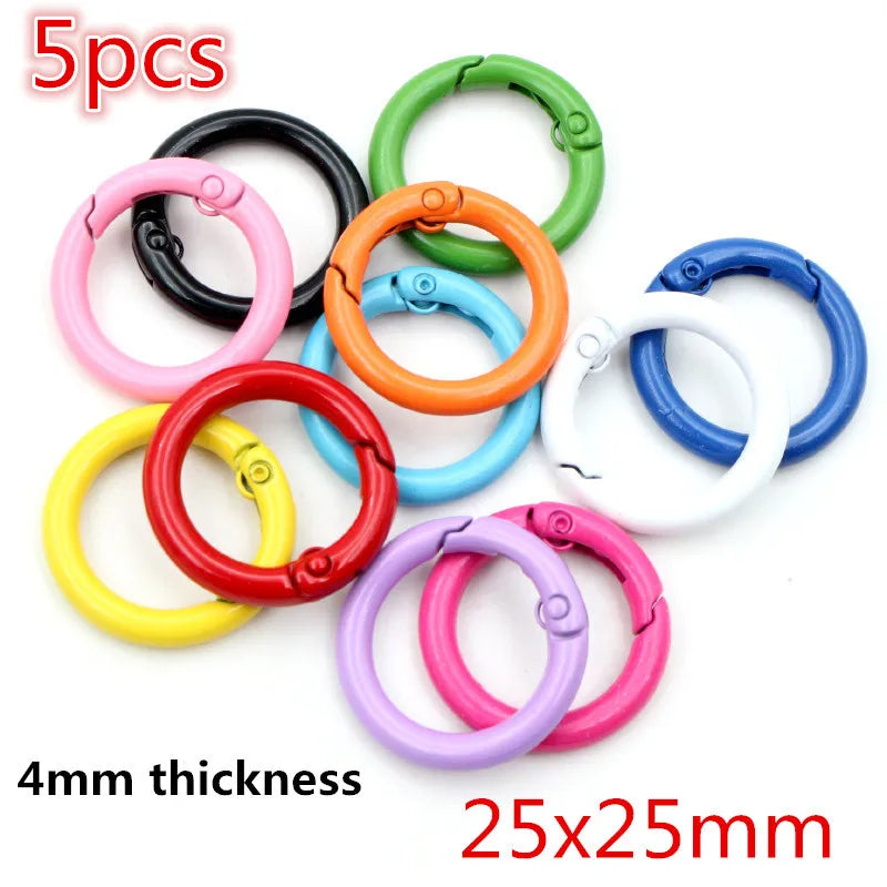 New Fashion Multi-colors Mixed Alloy Open Rings Lobster Clasp Hooks Ball Chains DIY Jewelry Making Findings Supplies