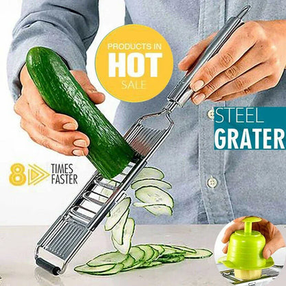 Shredder Cutter Stainless Steel Grater Portable Manual Vegetable Slicer Easy Clean Grater Multi Purpose Home Kitchen Tool