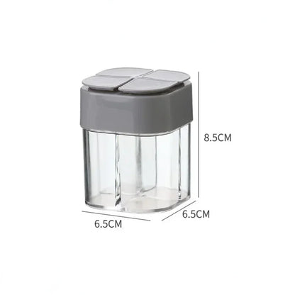 1PC Travel Camping Spice Jar Kit Seasoning Spice Shaker 4 in 1 Plastic Dispenser Camping Spice Containers Pepper Shaker