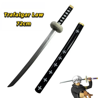 72cm Anime Cosplay Roronoa Zoro Katana Sword PU Wado Ichimonji Sword  Role Playing Qiu Shui Samurai Weapon Party toy Sword