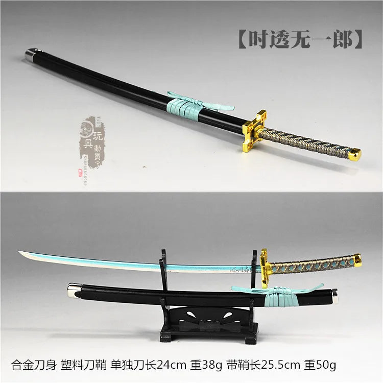 1/6 Japan Samurai Katana Demon Slayer Sword No Yaiba Espadas Manga Anime Accessories Model Uncut Blade Toy For 12" Action Figure