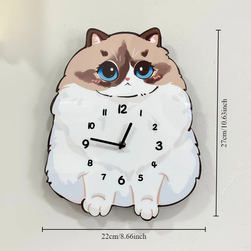 Cartoon Dog Corgi Creative Swing Clock Home Living Room Bedroom Decorative Clock Cute Silent Wall Clock