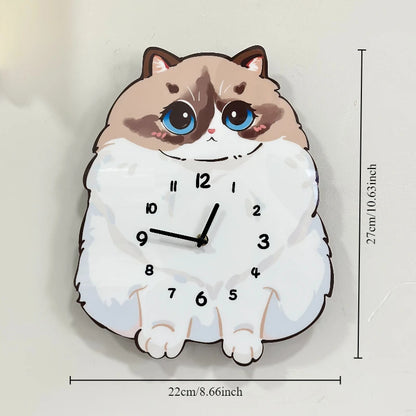 Cartoon Dog Corgi Creative Swing Clock Home Living Room Bedroom Decorative Clock Cute Silent Wall Clock