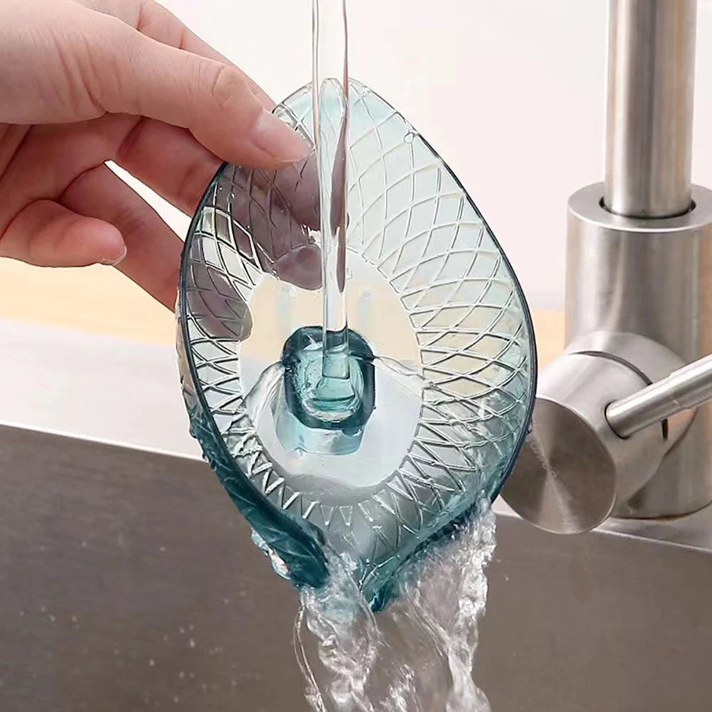 Leaf Shape Soap Box Drain Soap Holder Bathroom Accessories Suction Cup Soap Dish Tray Soap Dish For Bathroom Soap Container