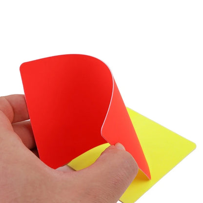 Sports Referee Penalty Cards For Soccer Sport Football Game Referee Card PVC Football Referee Card, Redness Yellow Cards