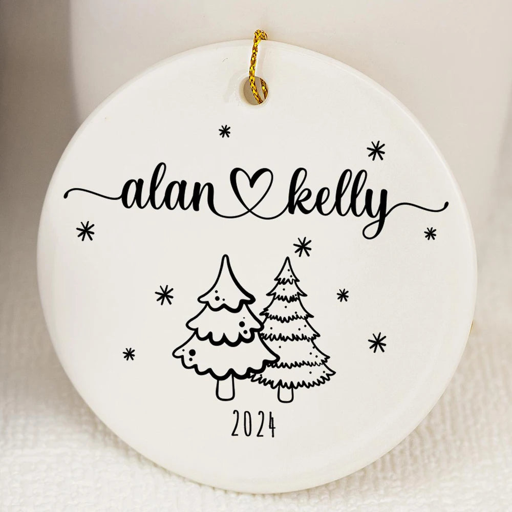 Custom Christmas Gifts Christmas Ornament Tree Decorate Keepsake Decoration Personalized Married Ornament wedding ceremony