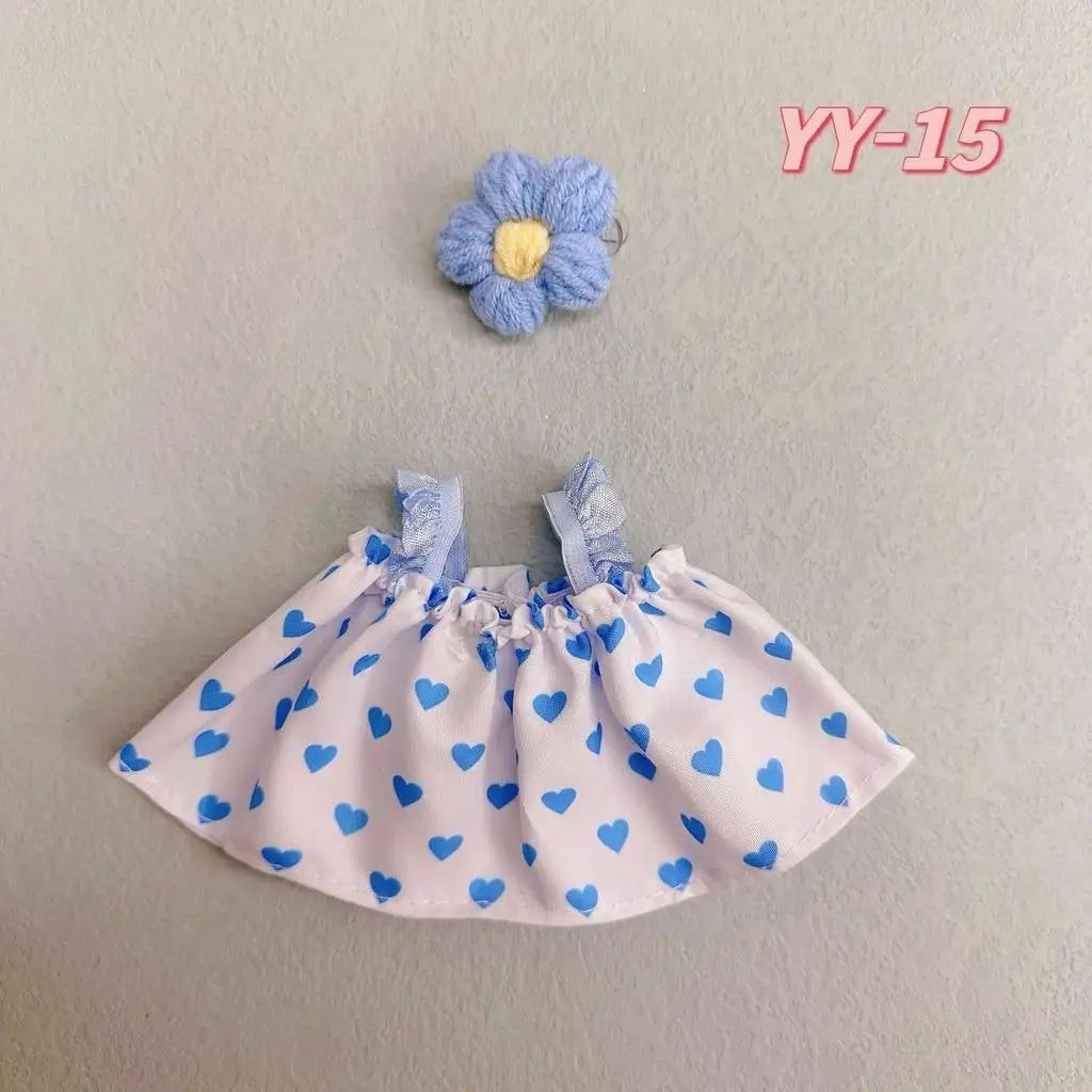 20Cm Cotton Doll Clothes College Style Suit Plush Doll Cute Baby Clothes Skirt for Upset Duck