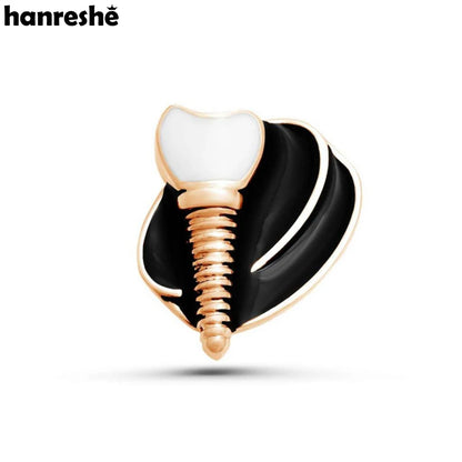 Hanreshe New Dentist Dental Brooch Pin Medical Lapel Backpack Enamel Badge Jewelry Accessories for Dentist Nurse