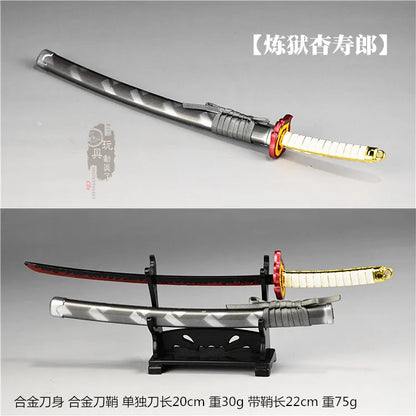 1/6 Japan Samurai Katana Demon Slayer Sword No Yaiba Espadas Manga Anime Accessories Model Uncut Blade Toy For 12" Action Figure