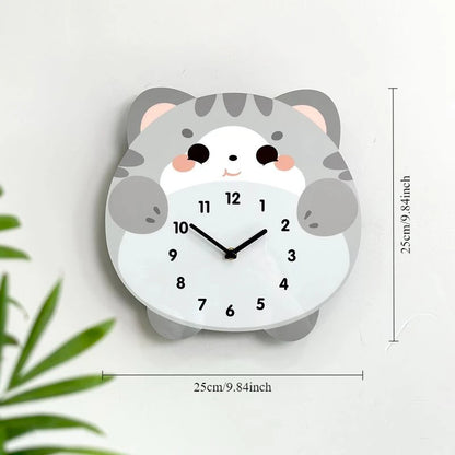 Cartoon Dog Corgi Creative Swing Clock Home Living Room Bedroom Decorative Clock Cute Silent Wall Clock