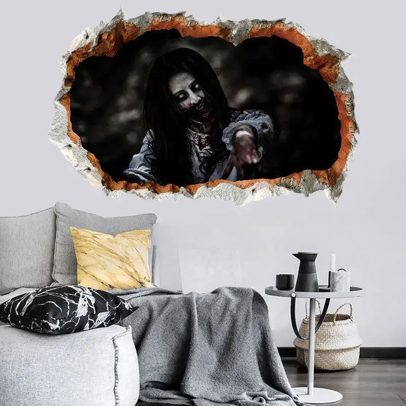 Halloween Terror Window Sticker Party Windows Decoration Wall Terrors Blood Stickers Increase Terror Atmosphere Wall Stickers